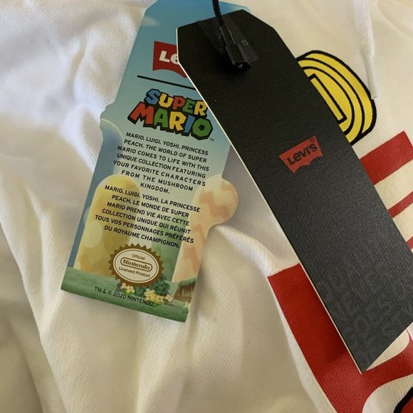 Levi's x Nintendo Super Mario Bros Graphic Sweatshirt Hoodie White Small… - Picture 15 of 15